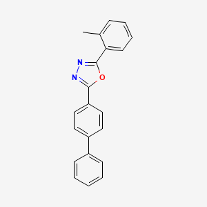 molecular formula C21H16N2O B14952120 2-(Biphenyl-4-yl)-5-(2-methylphenyl)-1,3,4-oxadiazole 