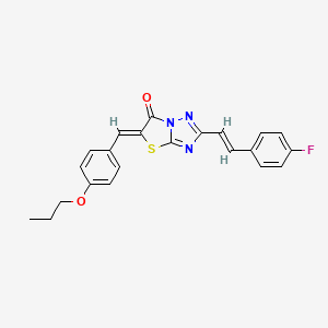 molecular formula C22H18FN3O2S B14952126 (5Z)-2-[(E)-2-(4-fluorophenyl)ethenyl]-5-(4-propoxybenzylidene)[1,3]thiazolo[3,2-b][1,2,4]triazol-6(5H)-one 