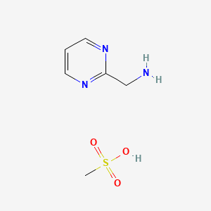 molecular formula C6H11N3O3S B1495213 2-Aminomethylpyrimidine methanesulfonate 