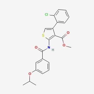 molecular formula C22H20ClNO4S B14952133 Methyl 4-(2-chlorophenyl)-2-({[3-(propan-2-yloxy)phenyl]carbonyl}amino)thiophene-3-carboxylate 