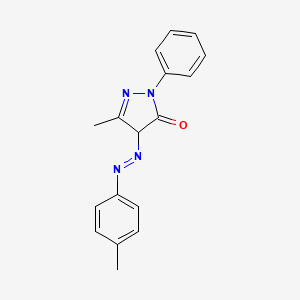 5-methyl-4-[(E)-(4-methylphenyl)diazenyl]-2-phenyl-2,4-dihydro-3H-pyrazol-3-one