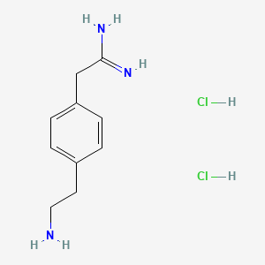 molecular formula C10H17Cl2N3 B1495216 2-[4-(2-Amino-ethyl)-phenyl]-acetamidine dihydrochloride 