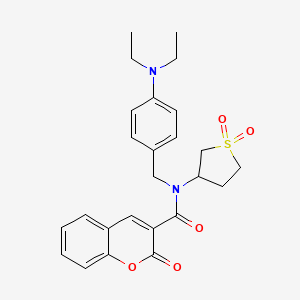 N-[4-(diethylamino)benzyl]-N-(1,1-dioxidotetrahydrothiophen-3-yl)-2-oxo-2H-chromene-3-carboxamide