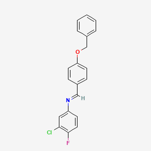 molecular formula C20H15ClFNO B14952204 N-{(E)-[4-(benzyloxy)phenyl]methylidene}-3-chloro-4-fluoroaniline 