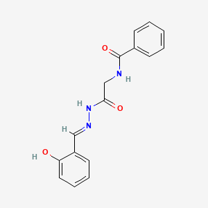 molecular formula C16H15N3O3 B14952211 N-{2-[2-(2-hydroxybenzylidene)hydrazino]-2-oxoethyl}benzamide 