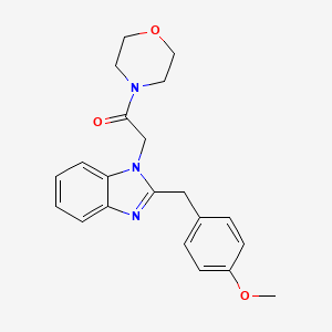 molecular formula C21H23N3O3 B14952212 2-[2-(4-methoxybenzyl)-1H-benzimidazol-1-yl]-1-(morpholin-4-yl)ethanone 