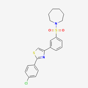 1-({3-[2-(4-Chlorophenyl)-1,3-thiazol-4-yl]phenyl}sulfonyl)azepane