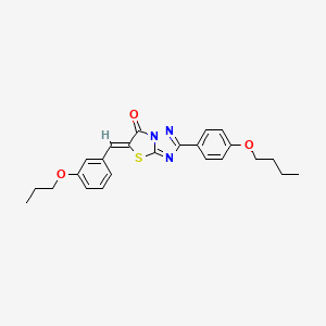 molecular formula C24H25N3O3S B14952221 (5Z)-2-(4-butoxyphenyl)-5-(3-propoxybenzylidene)[1,3]thiazolo[3,2-b][1,2,4]triazol-6(5H)-one 