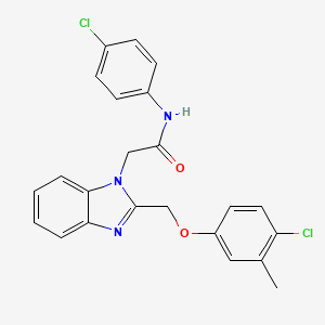 2-{2-[(4-chloro-3-methylphenoxy)methyl]-1H-benzimidazol-1-yl}-N-(4-chlorophenyl)acetamide