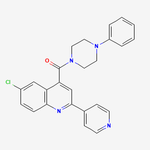 [6-Chloro-2-(pyridin-4-yl)quinolin-4-yl](4-phenylpiperazin-1-yl)methanone