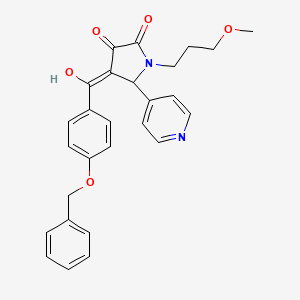 4-[4-(benzyloxy)benzoyl]-3-hydroxy-1-(3-methoxypropyl)-5-(4-pyridinyl)-1,5-dihydro-2H-pyrrol-2-one