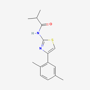 molecular formula C15H18N2OS B14952306 N-[4-(2,5-dimethylphenyl)-1,3-thiazol-2-yl]-2-methylpropanamide 