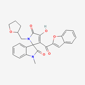 3'-(1-benzofuran-2-ylcarbonyl)-4'-hydroxy-1-methyl-1'-(tetrahydrofuran-2-ylmethyl)spiro[indole-3,2'-pyrrole]-2,5'(1H,1'H)-dione