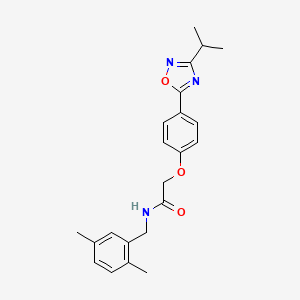 N-(2,5-dimethylbenzyl)-2-{4-[3-(propan-2-yl)-1,2,4-oxadiazol-5-yl]phenoxy}acetamide