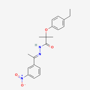 2-(4-ethylphenoxy)-2-methyl-N'-[(1E)-1-(3-nitrophenyl)ethylidene]propanehydrazide