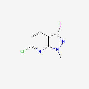 molecular formula C7H5ClIN3 B1495234 6-chloro-3-iodo-1-methyl-1H-pyrazolo[3,4-b]pyridine 