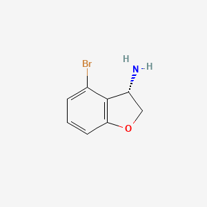 molecular formula C8H8BrNO B1495235 (3S)-4-Bromo-2,3-dihydrobenzo[b]furan-3-ylamine 