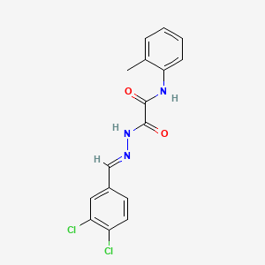 molecular formula C16H13Cl2N3O2 B14952360 2-[(2E)-2-(3,4-dichlorobenzylidene)hydrazinyl]-N-(2-methylphenyl)-2-oxoacetamide 