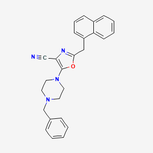 5-(4-Benzylpiperazin-1-yl)-2-(naphthalen-1-ylmethyl)-1,3-oxazole-4-carbonitrile