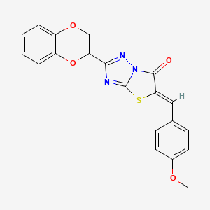 (5Z)-2-(2,3-dihydro-1,4-benzodioxin-2-yl)-5-(4-methoxybenzylidene)[1,3]thiazolo[3,2-b][1,2,4]triazol-6(5H)-one