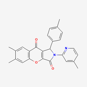 6,7-Dimethyl-1-(4-methylphenyl)-2-(4-methylpyridin-2-yl)-1,2-dihydrochromeno[2,3-c]pyrrole-3,9-dione