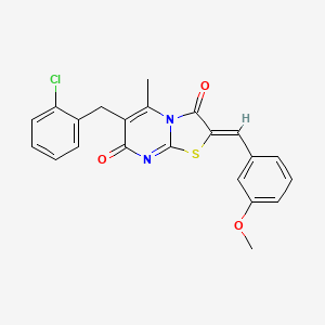 (2Z)-6-(2-chlorobenzyl)-2-(3-methoxybenzylidene)-5-methyl-7H-[1,3]thiazolo[3,2-a]pyrimidine-3,7(2H)-dione