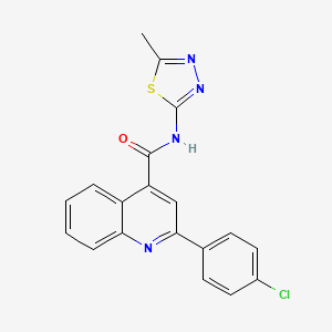 2-(4-chlorophenyl)-N-(5-methyl-1,3,4-thiadiazol-2-yl)quinoline-4-carboxamide