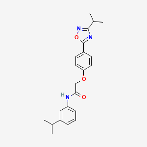 2-{4-[3-(propan-2-yl)-1,2,4-oxadiazol-5-yl]phenoxy}-N-[3-(propan-2-yl)phenyl]acetamide