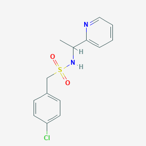 (4-chlorophenyl)-N-[1-(2-pyridyl)ethyl]methanesulfonamide