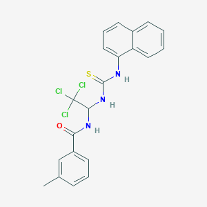 3-Methyl-N-(2,2,2-trichloro-1-(3-naphthalen-1-YL-thioureido)-ethyl)-benzamide