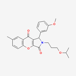 1-(3-Methoxyphenyl)-7-methyl-2-[3-(propan-2-yloxy)propyl]-1,2-dihydrochromeno[2,3-c]pyrrole-3,9-dione