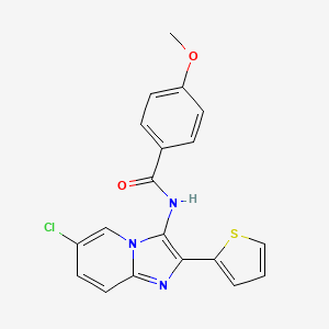 N-[6-chloro-2-(thiophen-2-yl)imidazo[1,2-a]pyridin-3-yl]-4-methoxybenzamide