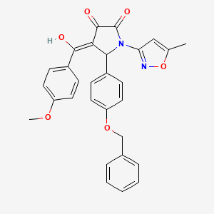 5-[4-(benzyloxy)phenyl]-3-hydroxy-4-[(4-methoxyphenyl)carbonyl]-1-(5-methyl-1,2-oxazol-3-yl)-1,5-dihydro-2H-pyrrol-2-one