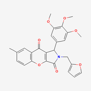 2-(Furan-2-ylmethyl)-7-methyl-1-(3,4,5-trimethoxyphenyl)-1,2-dihydrochromeno[2,3-c]pyrrole-3,9-dione