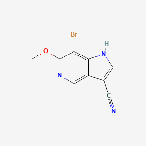 molecular formula C9H6BrN3O B1495255 7-Bromo-3-cyano-6-methoxy-5-azaindole 