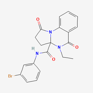 N-(3-bromophenyl)-4-ethyl-1,5-dioxo-2,3,4,5-tetrahydropyrrolo[1,2-a]quinazoline-3a(1H)-carboxamide