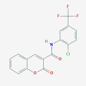 molecular formula C17H9ClF3NO3 B14952636 N-[2-chloro-5-(trifluoromethyl)phenyl]-2-oxo-2H-chromene-3-carboxamide 