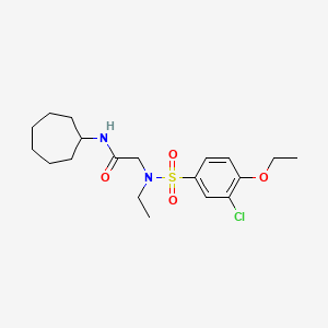 N~2~-[(3-chloro-4-ethoxyphenyl)sulfonyl]-N-cycloheptyl-N~2~-ethylglycinamide