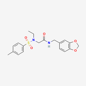 N-(1,3-benzodioxol-5-ylmethyl)-N~2~-ethyl-N~2~-[(4-methylphenyl)sulfonyl]glycinamide