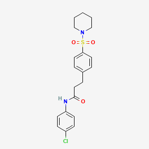 N-(4-chlorophenyl)-3-[4-(piperidin-1-ylsulfonyl)phenyl]propanamide