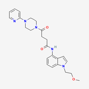 molecular formula C24H29N5O3 B14952667 N-[1-(2-methoxyethyl)-1H-indol-4-yl]-4-oxo-4-[4-(2-pyridyl)piperazino]butanamide 