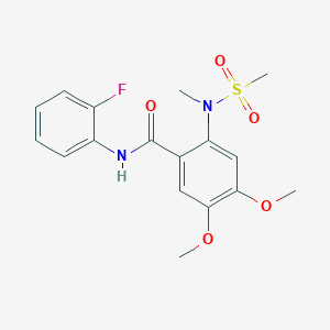 N-(2-fluorophenyl)-4,5-dimethoxy-2-[methyl(methylsulfonyl)amino]benzamide