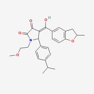 3-hydroxy-1-(2-methoxyethyl)-4-[(2-methyl-2,3-dihydro-1-benzofuran-5-yl)carbonyl]-5-[4-(propan-2-yl)phenyl]-1,5-dihydro-2H-pyrrol-2-one