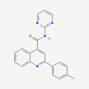 molecular formula C21H16N4O B14952715 2-(4-methylphenyl)-N-(pyrimidin-2-yl)quinoline-4-carboxamide 