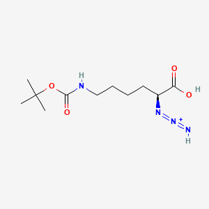 molecular formula C11H21N4O4+ B1495273 [(1S)-1-carboxy-5-[(2-methylpropan-2-yl)oxycarbonylamino]pentyl]imino-iminoazanium 