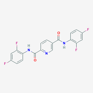 molecular formula C19H11F4N3O2 B14952737 N,N'-bis(2,4-difluorophenyl)pyridine-2,5-dicarboxamide 