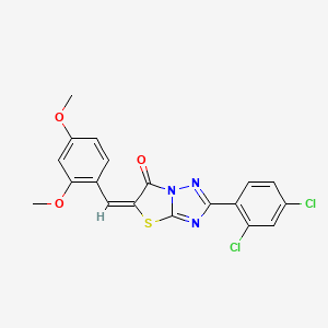 molecular formula C19H13Cl2N3O3S B14952738 (5E)-2-(2,4-dichlorophenyl)-5-(2,4-dimethoxybenzylidene)[1,3]thiazolo[3,2-b][1,2,4]triazol-6(5H)-one 