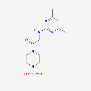 2-[(4,6-Dimethyl-2-pyrimidinyl)amino]-1-[4-(methylsulfonyl)piperazino]-1-ethanone