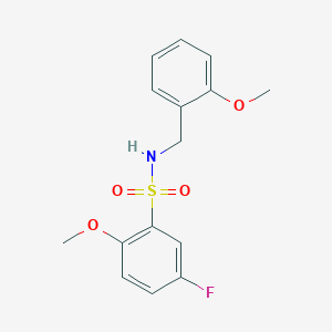 5-fluoro-2-methoxy-N-(2-methoxybenzyl)benzenesulfonamide