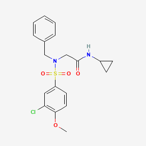 molecular formula C19H21ClN2O4S B14952768 2-(N-Benzyl3-chloro-4-methoxybenzenesulfonamido)-N-cyclopropylacetamide 